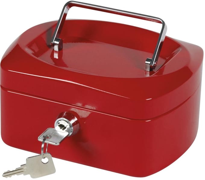 Q-CONNECT geldkoffer | 155 x 120 x 75 mm | rood
