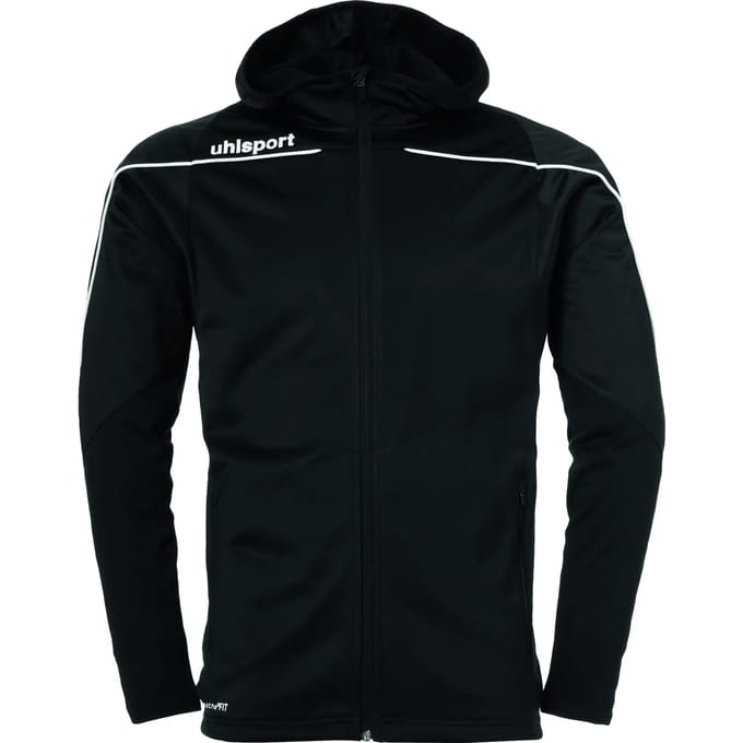 Uhlsport Stream 22 Trainingsjas Met Capuchon Kind Zwart-Wit Maat 152