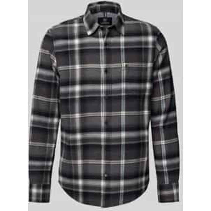 Regular fit vrijetijdsoverhemd met labelstitching