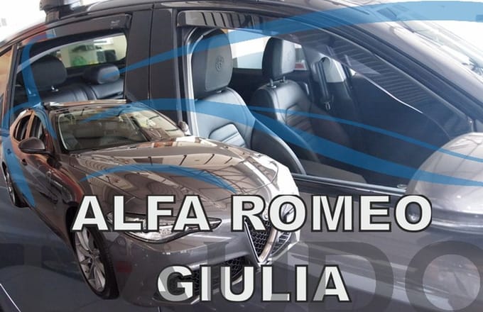 Alfa Romeo Giulia getinte zijwindschermen - 4-delige set - 4-deurs model vanaf 2016 - 2025 Team Heko pasvorm