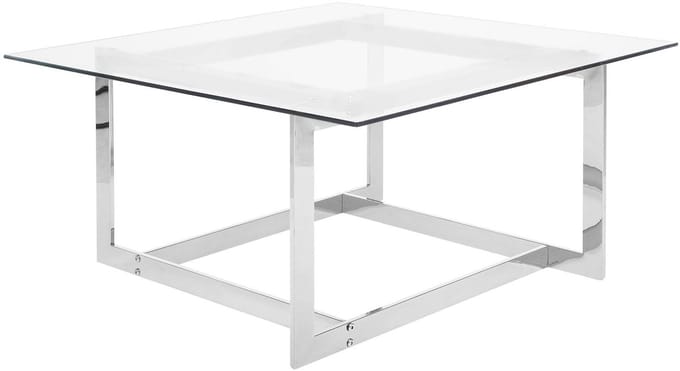 CRYSTAL - Salontafel - Zilver - Glas
