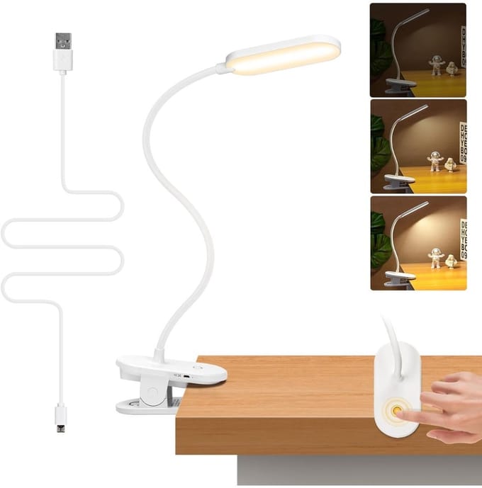 KAD® Bureaulamp - LED Bureaulamp - Voor Bureau & Thuiswerkplek - Wit - 20cm x 20cm x 15cm