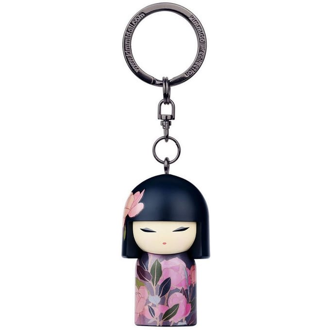 Kokeshi Poppetje Sleutelhanger KIMMIDOLL TGKK220 KAZUKO black