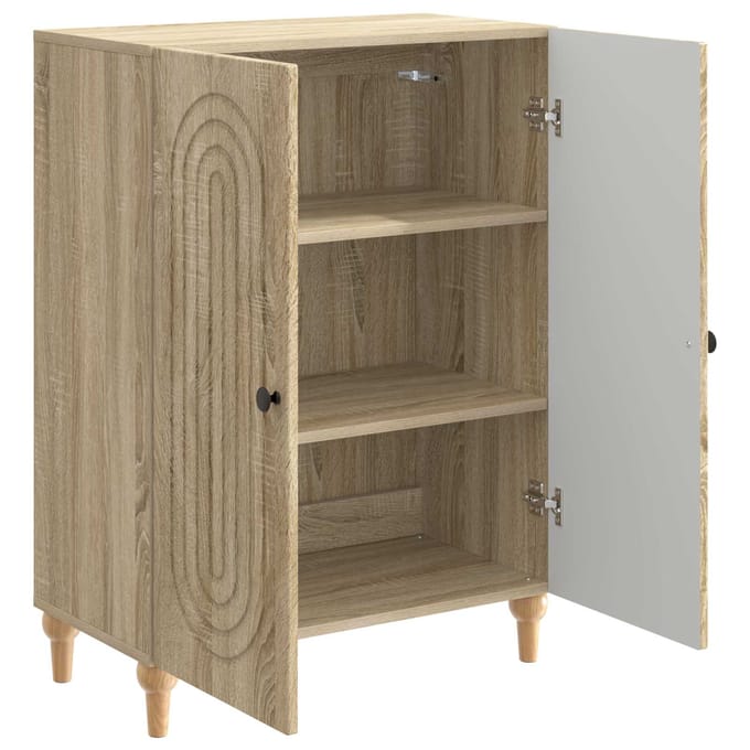 vidaXL - Dressoir - Sonoma - Eiken - 66 - x - 34,5 - x - 90 - cm - Bewerkt - hout