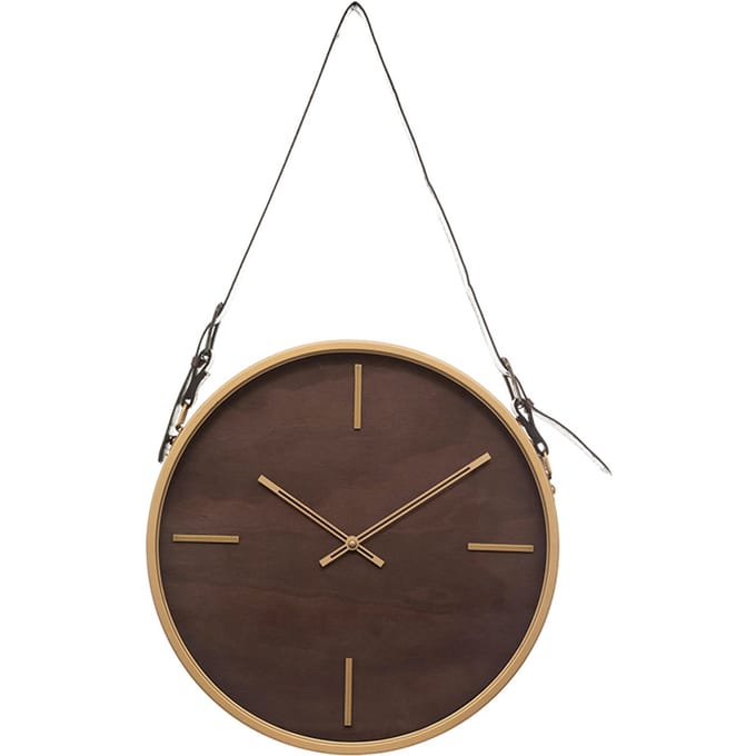 Eazy Living Wandklok Ø 39 cm Delaney Bruin