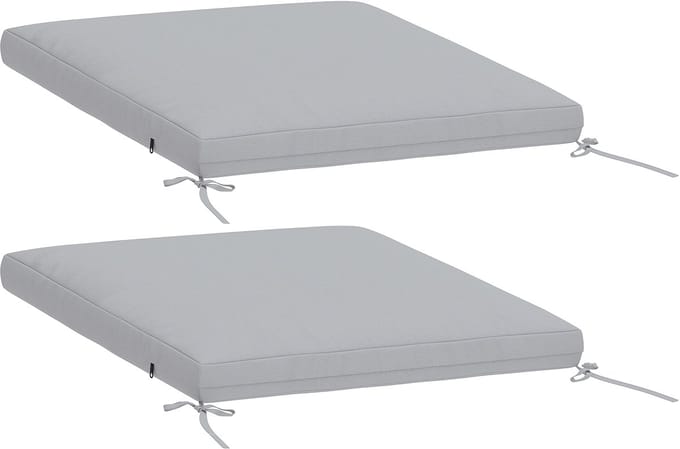 Outsunny Outdoor zitkussen - Polyester, schuim - 50 x 50 x 7 cm - Lichtgrijs