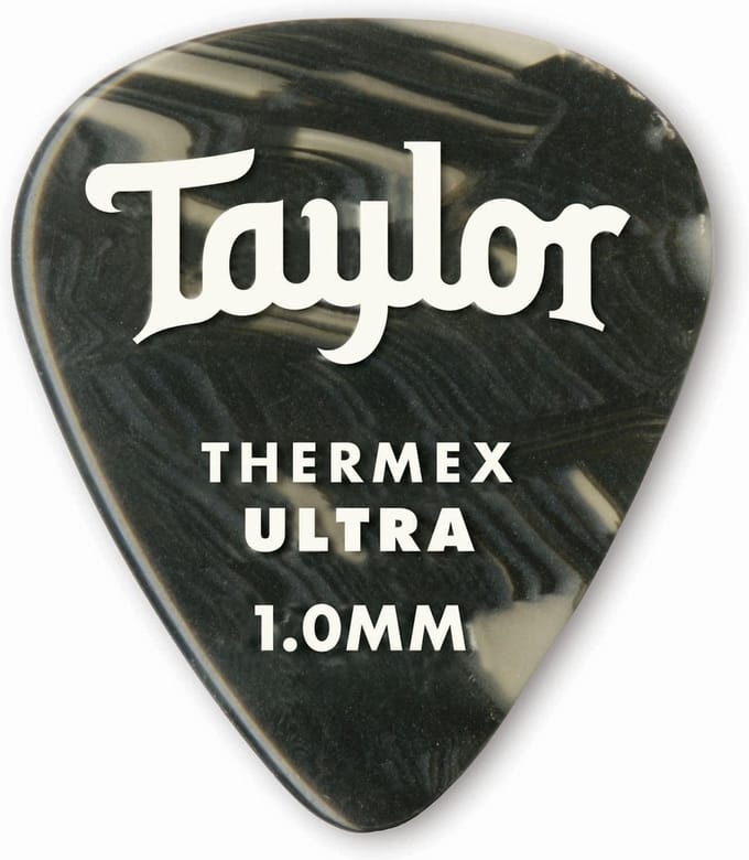 Premium 351 Thermex Ultra Picks 1.0 Black Onyx, 6-Pack Taylor