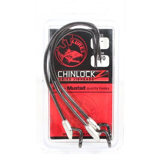 Tackle Tactics TT ChinlockZ Onverzwaarde Wormhaak 8/0 3/pack (0930) black