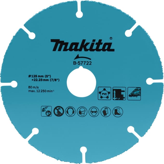 Makita B-57722 B-57722 Doorslijpschijf 125 mm 1 stuk(s) Gipskarton, GVK, Vezelcement, Polyvinylchloride