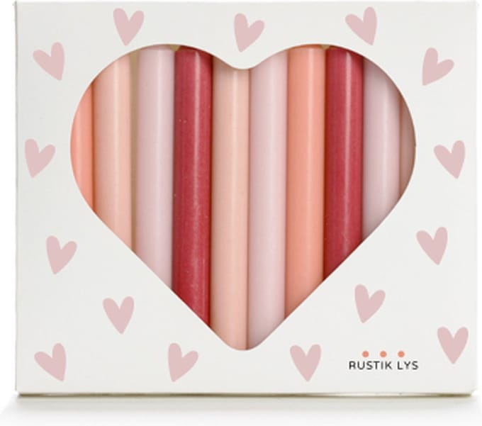 Rustik Lys - Heartbox - Potloodkaartjes - Roze mix - Liefde - Valentijn