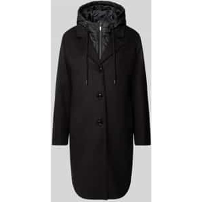 Lange jas met viscose en reverskraag