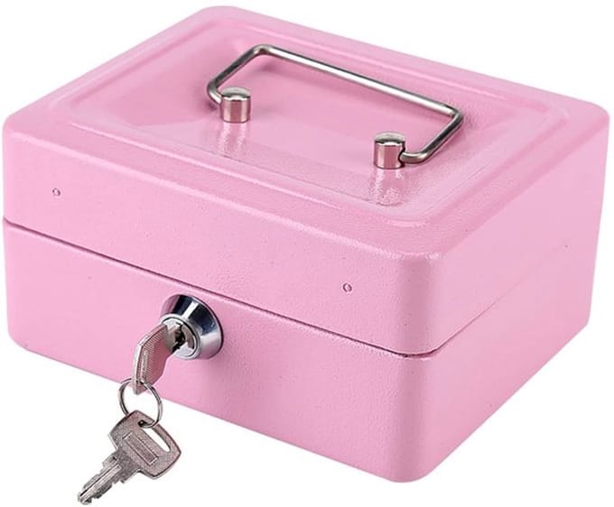 Dailygoody - Mini Kluis - Draagbare Beveiligingsdoos - Roze