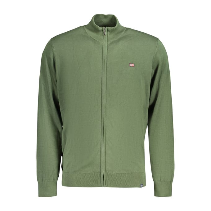 Noorwegen 1963 Verde Katoenen Heren Cardigan