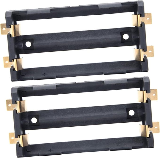 Batterijopbergdoos - Batterijhouder - Doe-het-zelf projecten - Hoogwaardige constructie - 7.5 x 4 x 2 cm - Zwart