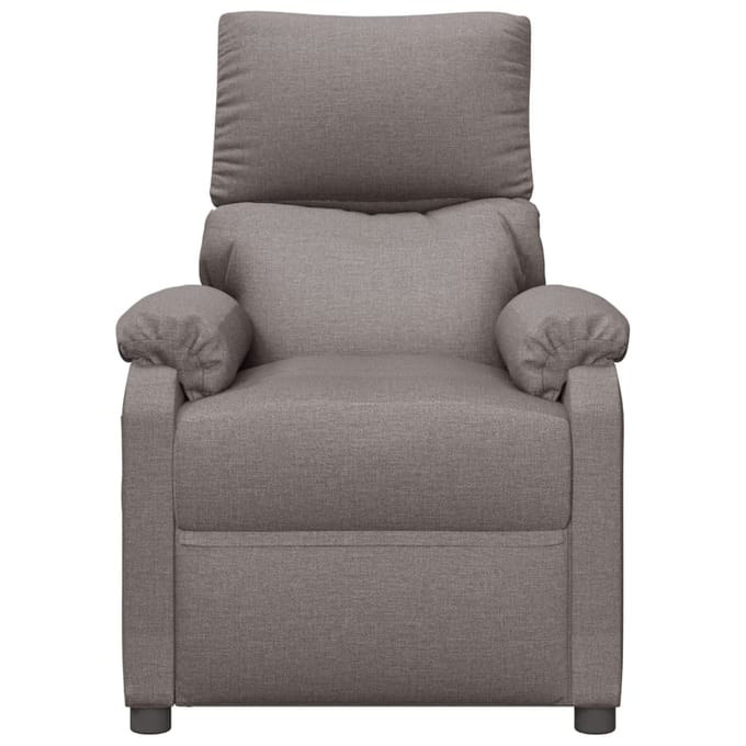 vidaXL - Fauteuil - verstelbaar - stof - taupe