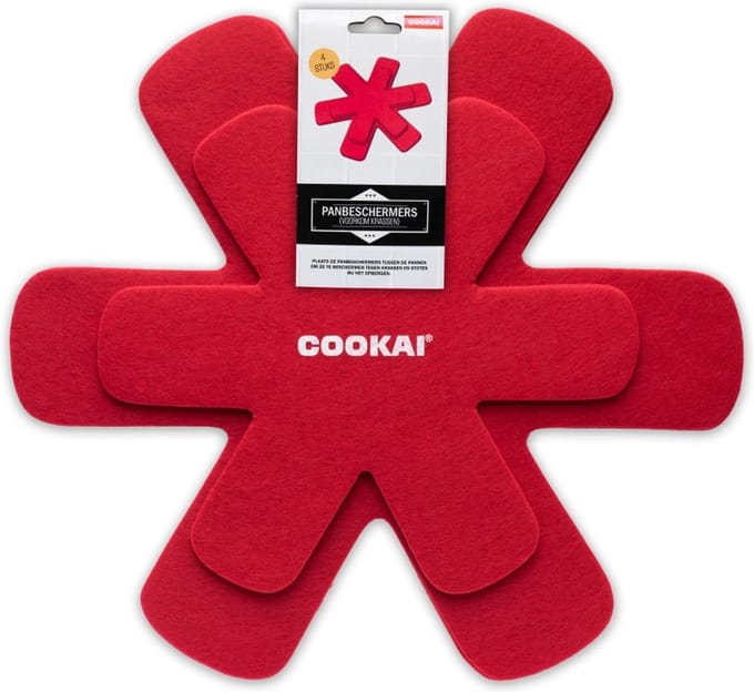 Panbeschermers, Set van 4, Rood - Cookai