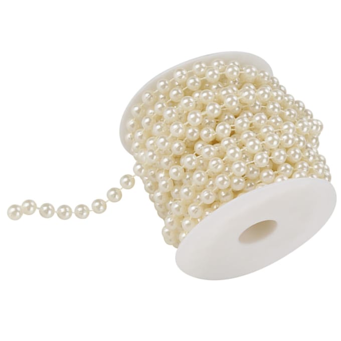 10mrol Slijpende Parel Draad Kralen Slinger String DIY Bruiloftsdecoratie 8mm(beige) beige