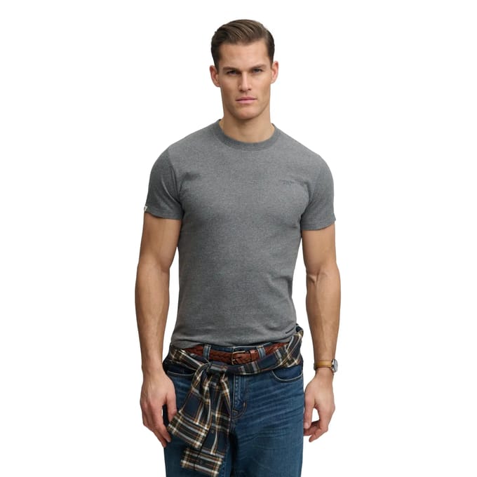 Superdry - Essential Gestapeld Logo Geborduurde T-shirt - Heren - T-shirts