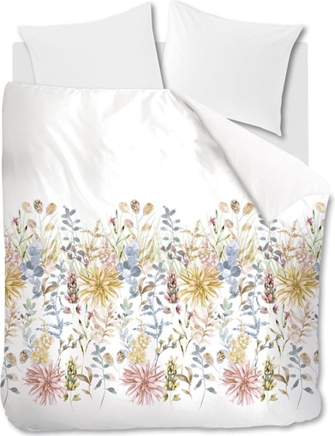 Ariadne at Home Flowerfields dekbedovertrek - Eenpersoons - 140x200/220 - Wit