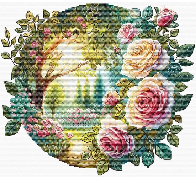 Borduurpakket ANS-84 - Dream Garden - Droomtuin
