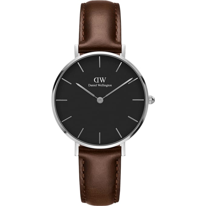 Daniel Wellington DW Watch Petite Bristol Black Silver 32mm MIC