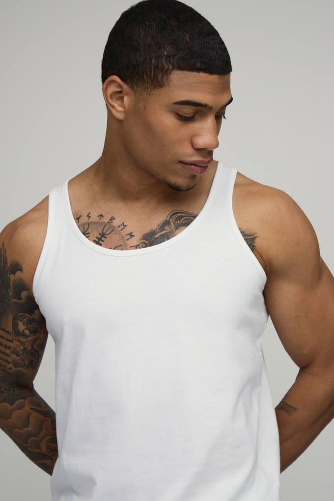 Essential Regular Fit Vest | White | Size Small