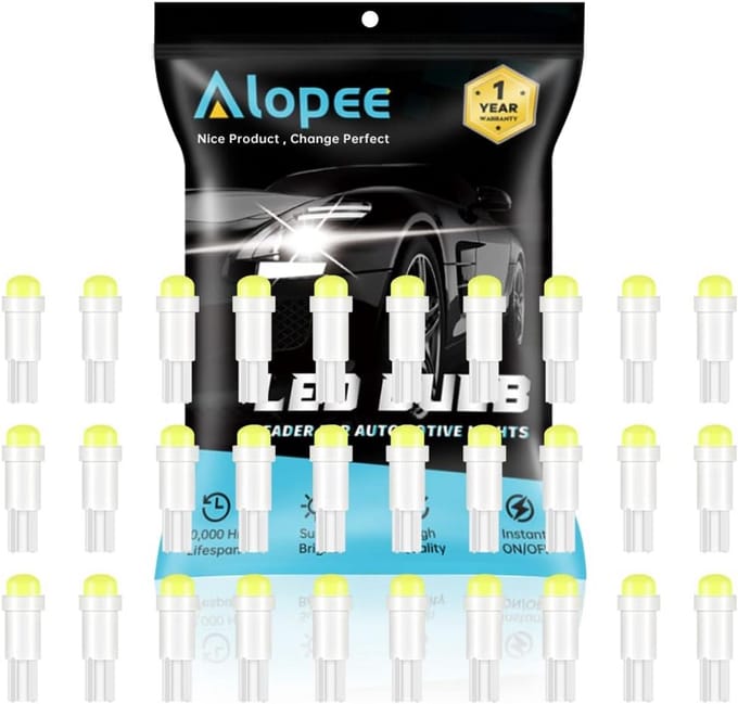 LED Interieurlampen - Dashboard Verlichting - Auto Verbouwing - Lange Levensduur - T5 Basis - Wit
