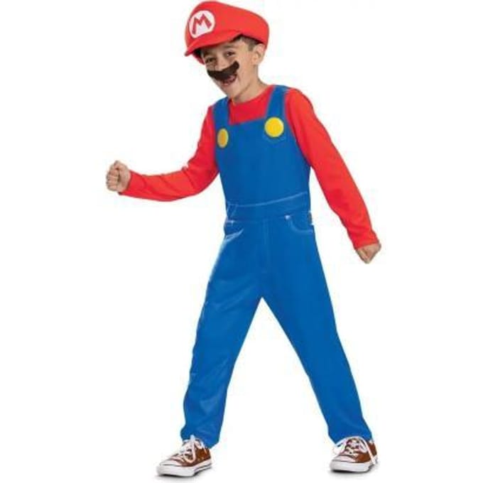 NINTENDO - SUPER MARIO BROS, Mario Elevated Fancy Aankleden, Maat S (4-6 jaar), Kind