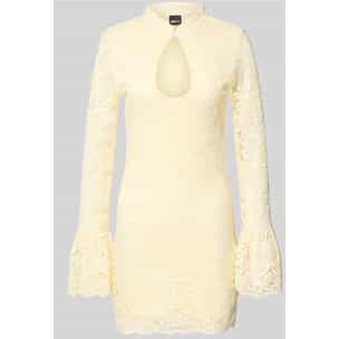 Slim fit mini-jurk met all-over kant