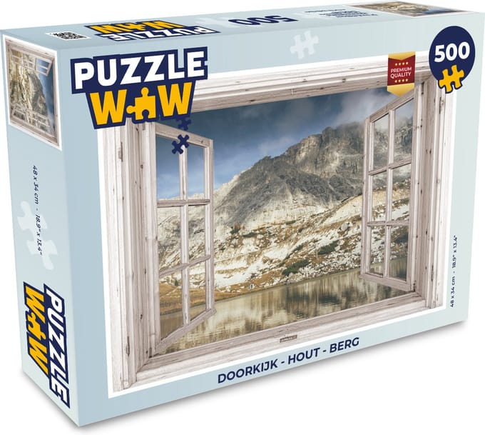 Puzzel Doorkijk - Hout - Berg - Legpuzzel - Puzzel 500 stukjes