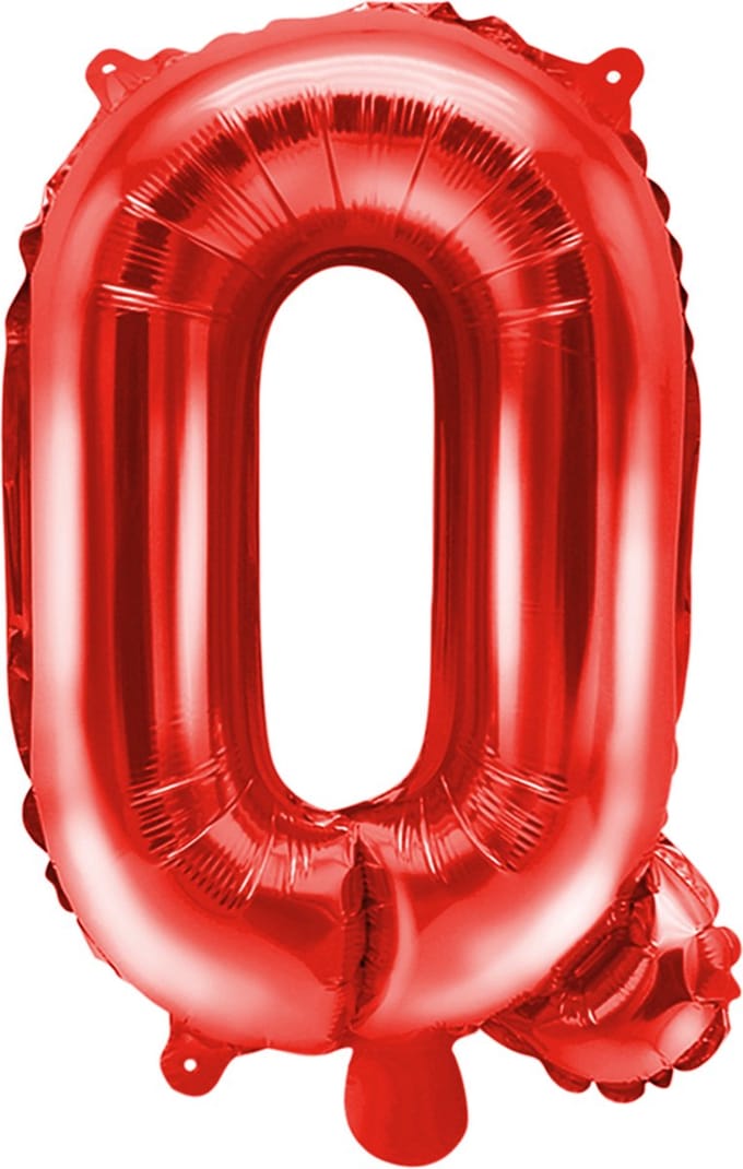 Folieballon letter Q - 35cm rood