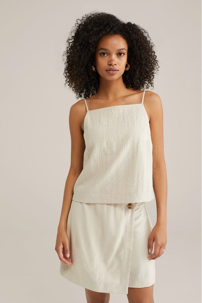 We Fashion Singlet Beige Größe: 3XL | Tanktops Outlet | Damen | Braun