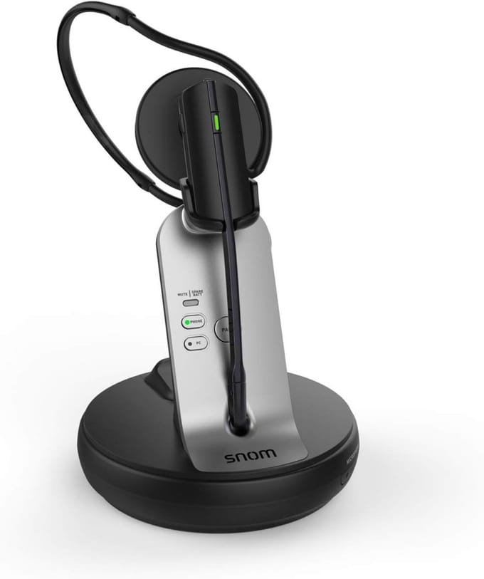 DECT Headset met HD Audio, Geluidsreductie en Drie Draagstijlen - Tot 50 Meter Bereik