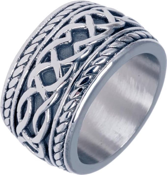 Brede edelstaal heren ring Celtic Knot-20mm