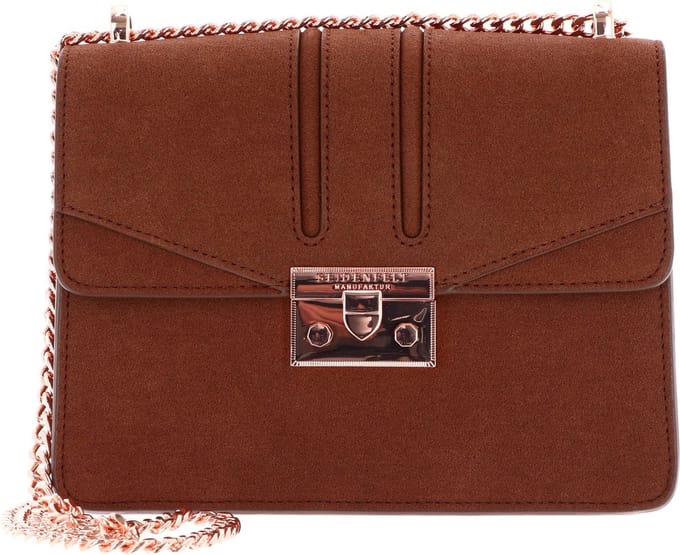 SEIDENFELT MANUFAKTUR Avondtas Schoudertas Roros Red Brown Bruine