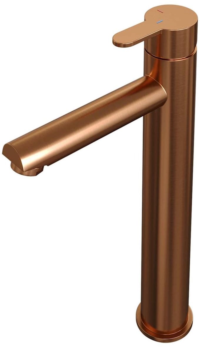 Brauer Copper Edition Verhoogde Opbouw Wastafelmengkraan Model D Koper Geborsteld PVD