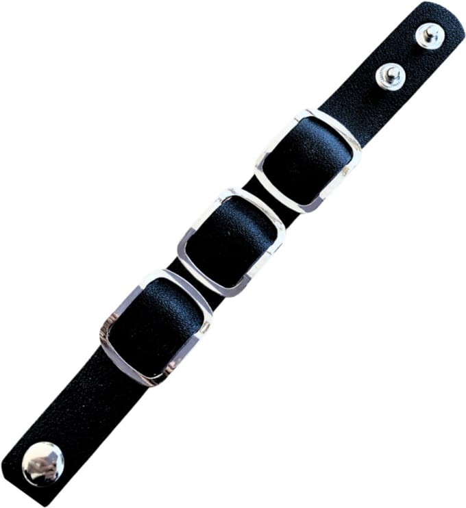 Armband -Zwart -Metaal - Charme Bijoux
