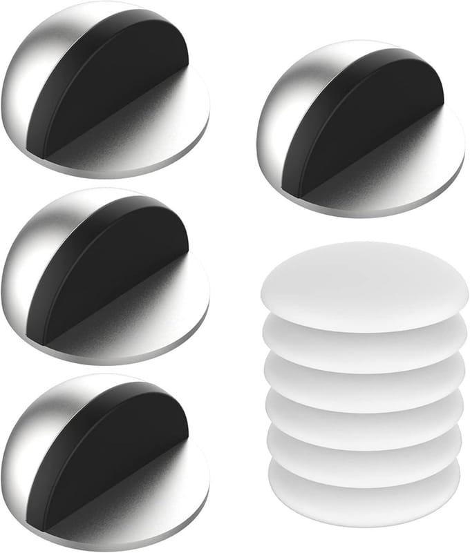 6-delige Deurstopper Set met Wandbescherming en Zelfklevende Deurstoppers