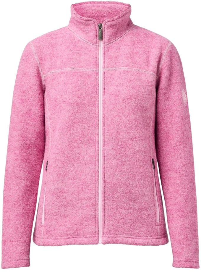 Ivanhoe dames wollen full-zip vest Beata Fuchsia Pink - Roze