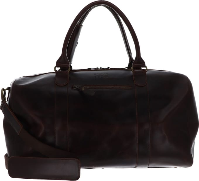 BUCKLE & SEAM Leren Reistas Willow Blu Weekender Brown Donkerbruin