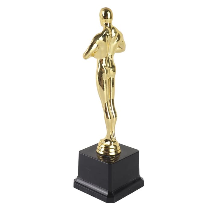 Trophée Plaqué Or Petit Trophée Homme d'Or Souvenir de Compétition beige