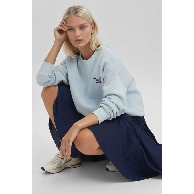 Comfort Dierpatroon Geborduurd Verhoogd Ronde Hals Sweatshirt