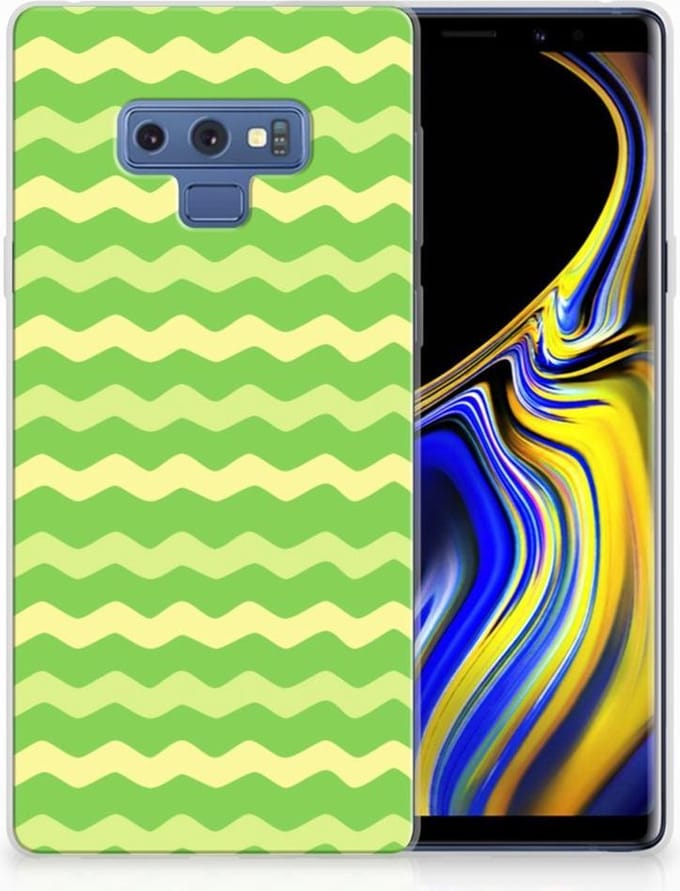 Samsung Galaxy Note 9 TPU bumper Waves Green