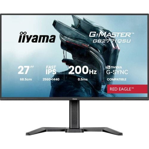 iiyama G-Master GB2771QSU-B1 Red Eagle - 27 inch - QHD - IPS - 200 Hz - Verstelbaar - G-Sync compatible