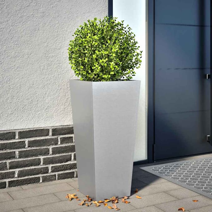 vidaXL - Plantenbak - 35x35x75 - cm - gegalvaniseerd - staal