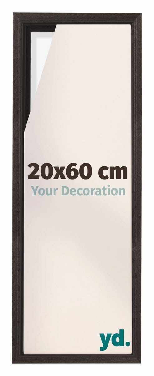 yd, Baklijst 20x60 cm Eiken Donker - Lijst voor Canvasdoek - MDF Lyon