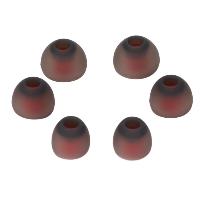 6pcs Embouts d'oreille en silicone Gris Rouge Réduction du bruit Confortable Remplacement Bouchons d'oreille pour Philips pour black