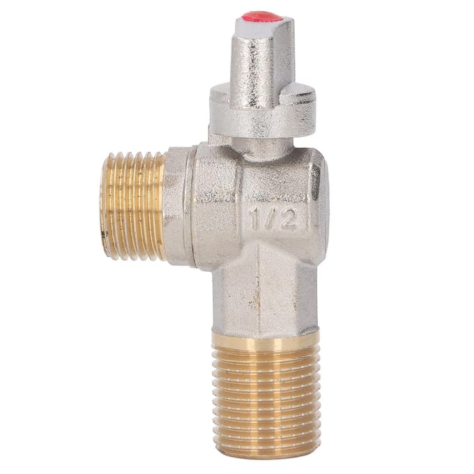 Vanne Triangle Laiton Filetage G1/2 Grand Débit Eau Froide Chaude Vanne d'Arrêt d'Angle pour Cuisine Salle de Bain