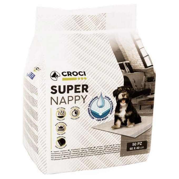 Croci Puppypads Super Nappy 60x40cm, 50 Stuks Hond