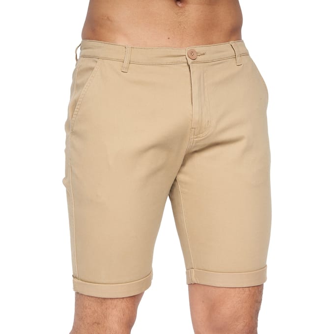 Crosshatch Heren Sinwood Chino Shorts (Zand)